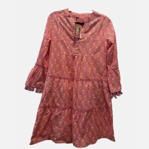 New With Tags $156 Block Print Dress Sz S Like Tuckernuck Oliphant Anthropologie